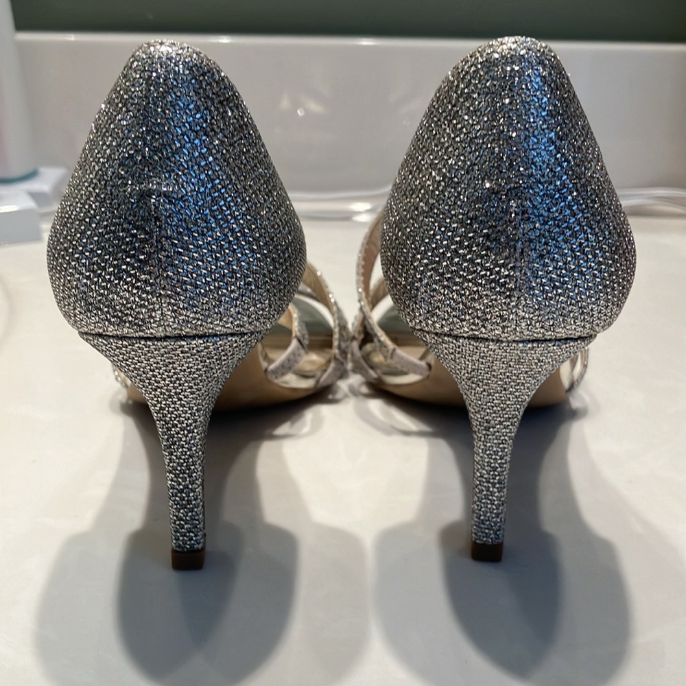 VGUC Sparkly Strappy Rinestone Heels - Picture 4 of 10
